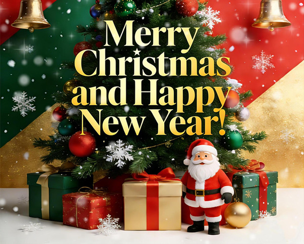 Saludos navideños: ¡Feliz Navidad y próspero año nuevo!